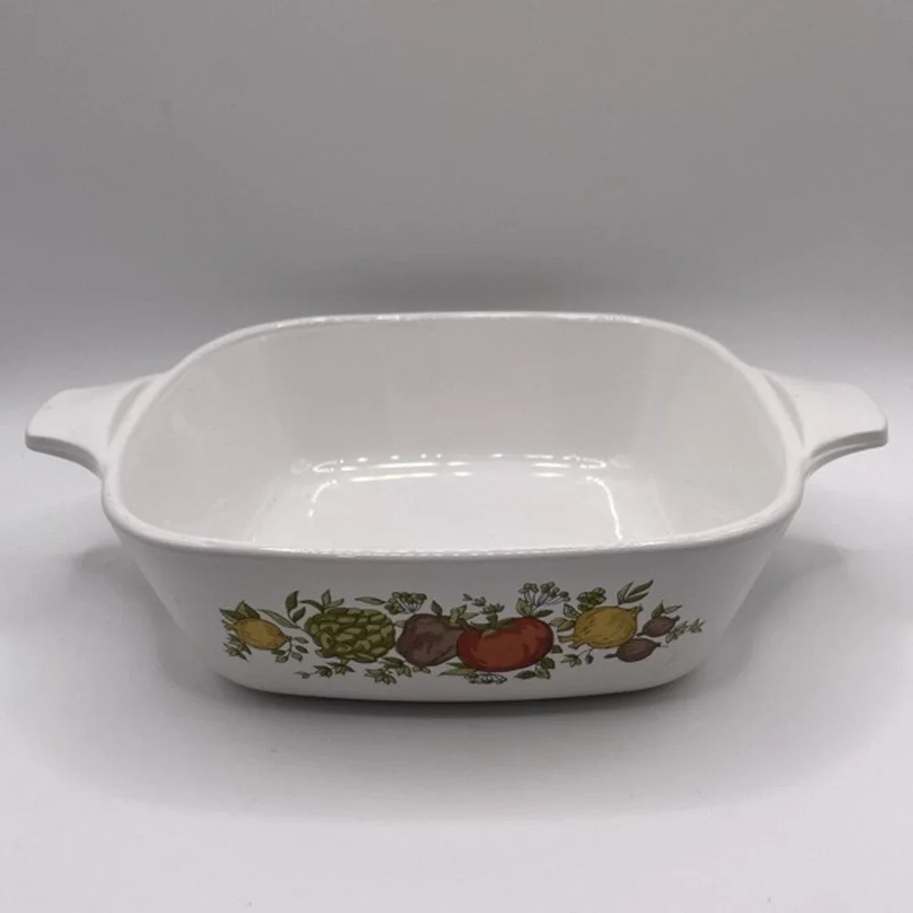 1970s VTG Corning Ware Spice of Life‎ P 41 B Square Casserole Petite Pan 1 3/4 C